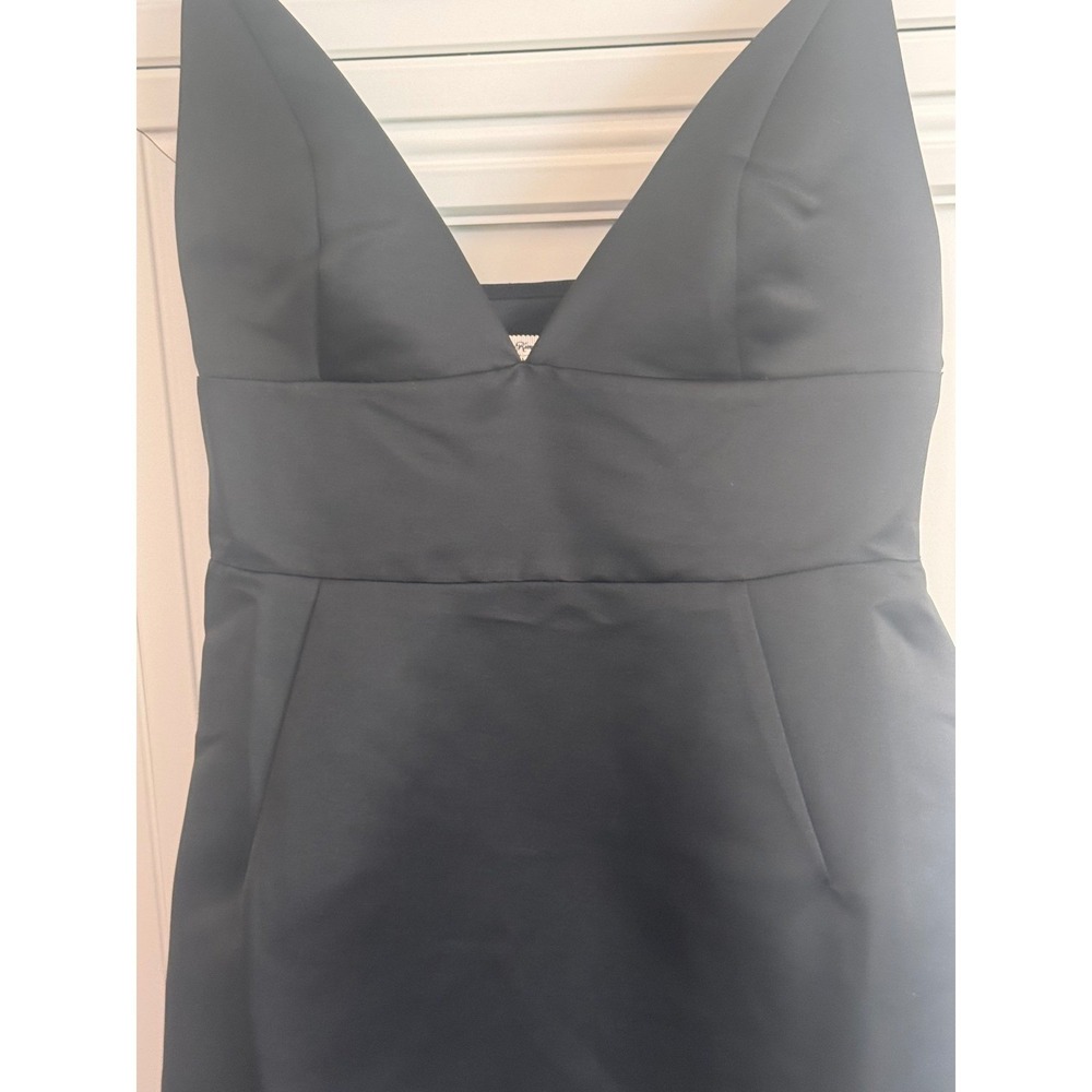Urban Outfitters Kimchi Blue Black Satin Fit and Flair Dress Size Large - Picture 4 of 8